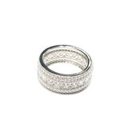 Iced Out CZ Ring (Stonesall angles) (Sterling Silver)