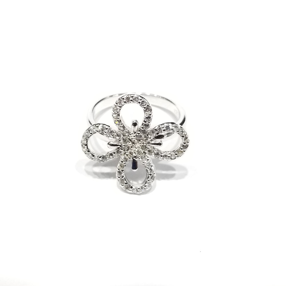 Flower Outline CZ Ring