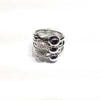 Beautiful Orbit Stones CZ Ring (Sterling Silver)