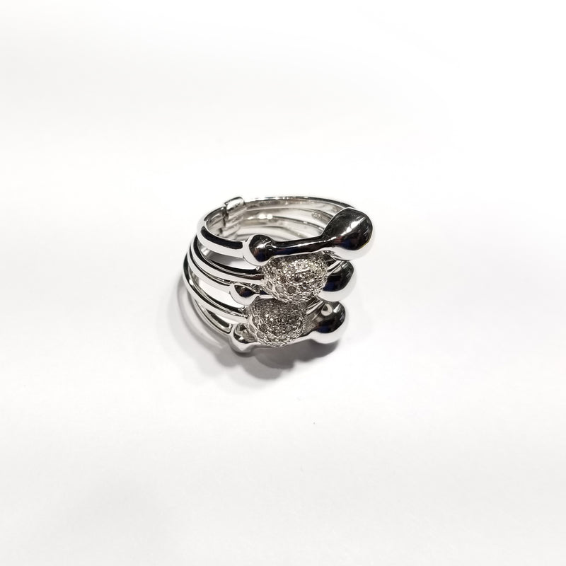 Beautiful Orbit Stones CZ Ring (Sterling Silver)