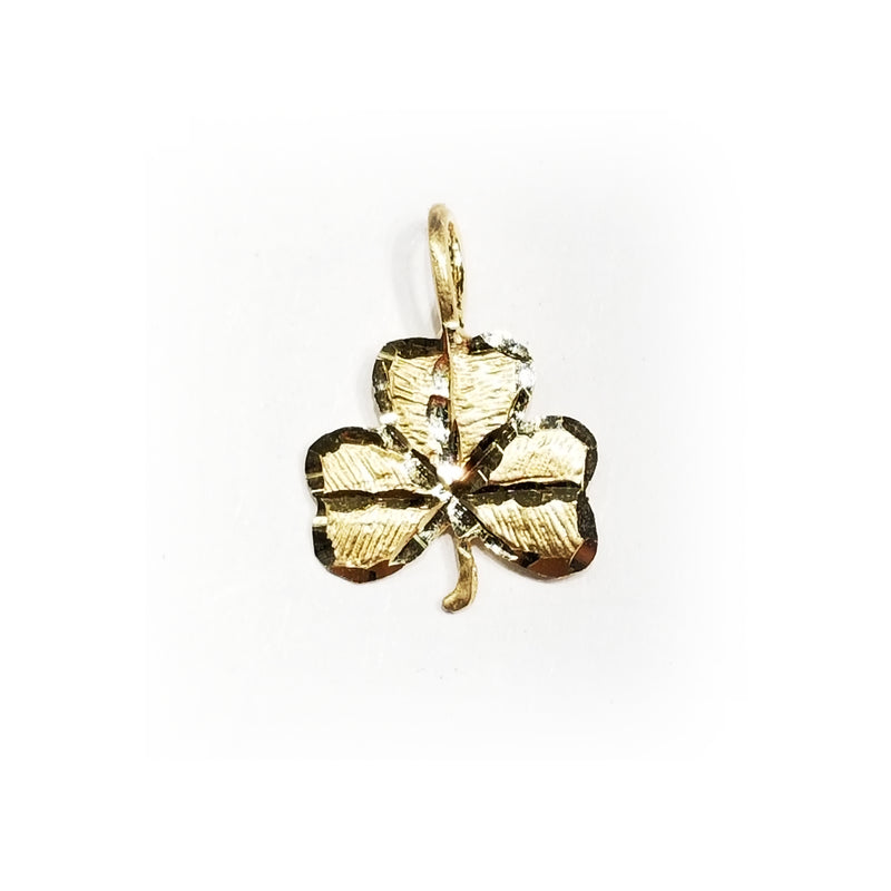 Three Leaf Clover Lucky Yellow Gold Pendant (14K)
