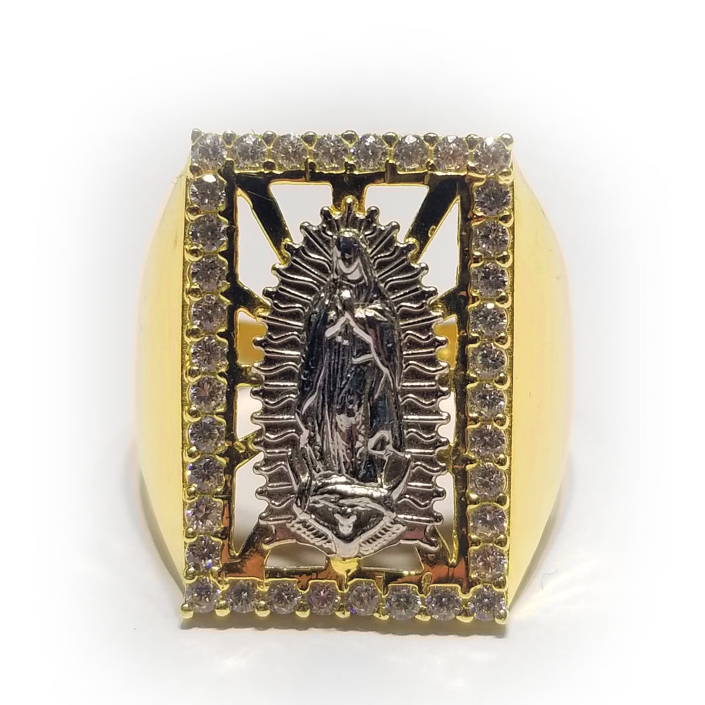 Virgin Mary (Virgen Maria) Yellow Gold Ring (14K)