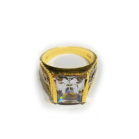 Squared CZ Crystal Ring (14K)