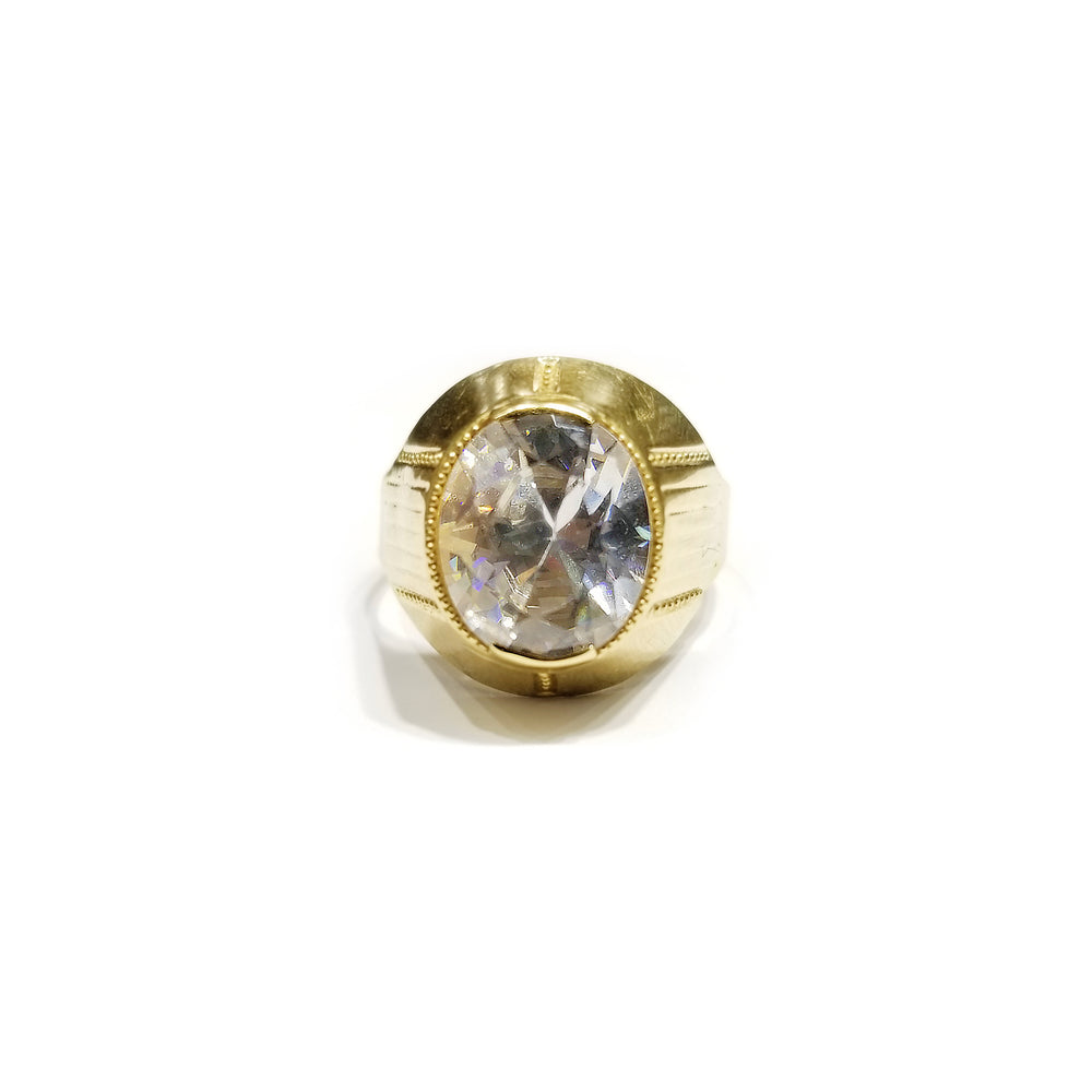 Oval CZ Ring (14K)