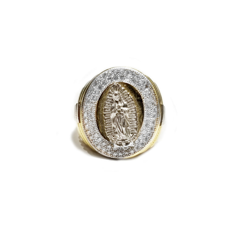 Halo Pave Virgin Mary CZ Ring (14K)