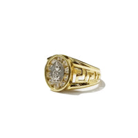 Saint Two-Toned Gold CZ Crystals Ring (14K)