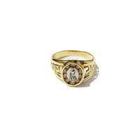 Saint Two-Toned Gold CZ Crystals Ring (14K)