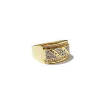 Iced Out Hip Hop Yellow Gold Ring (14K)