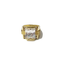 White Emerald cut Ring (14K)