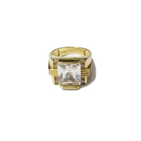 White Emerald cut Ring (14K)
