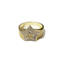 Iced Out CZ Star Two-Toned Ring (14K)