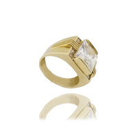White Emerald cut Ring (14K)