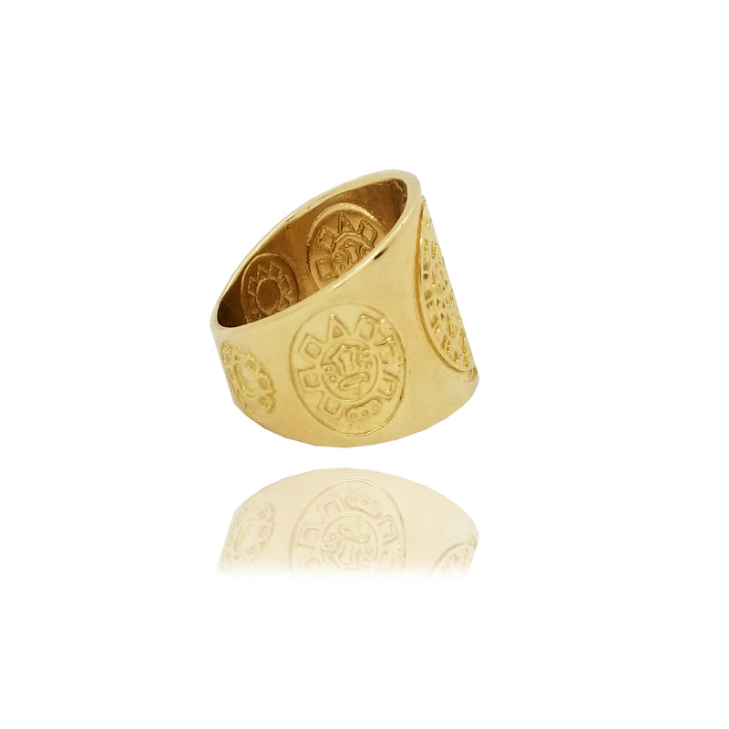 Tribal Yellow Gold Ring (14K)