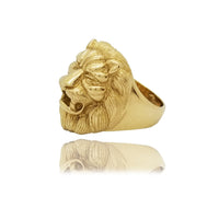 Lion Yellow Gold Ring (14K)
