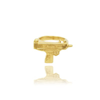 Uzi Gun Yellow Gold Ring (14K)