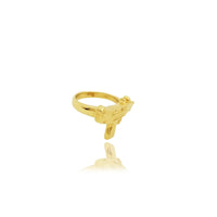 Uzi Gun Yellow Gold Ring (14K)