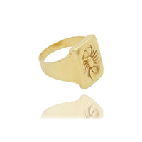 Spiral Door Yellow Gold Ring (14K)