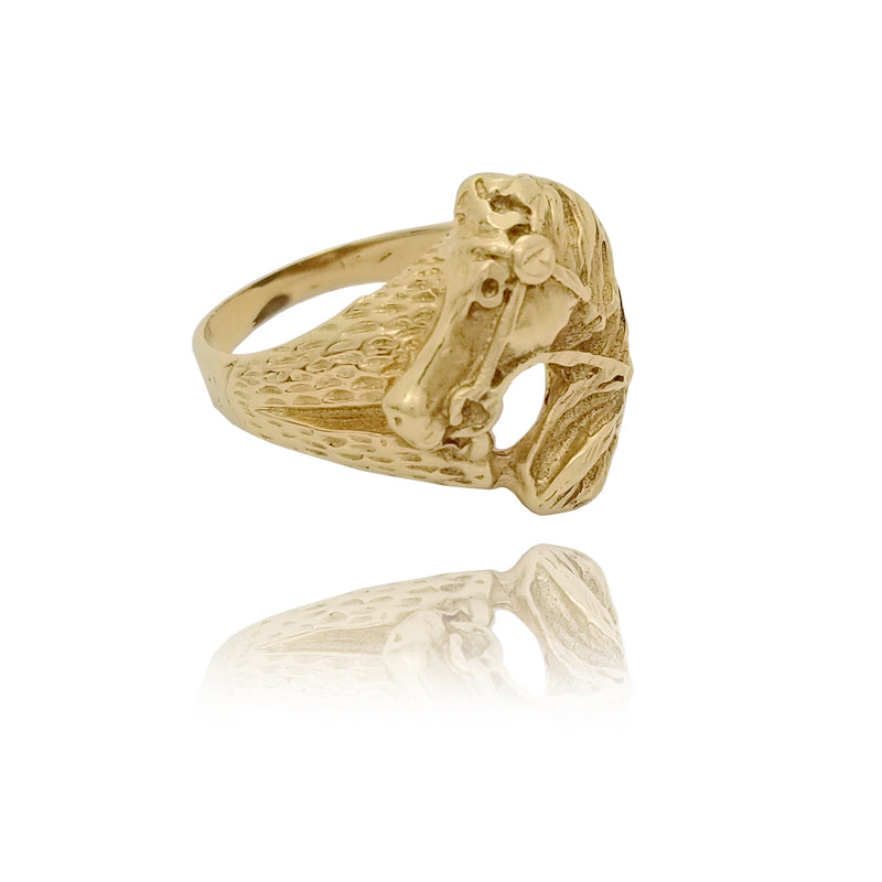 Yellow Gold Horse Ring | Jewel Connoisseur
