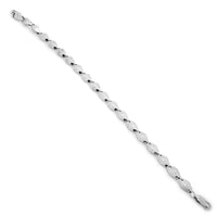 Diamond Shaped White Gold Bracelet (14K).