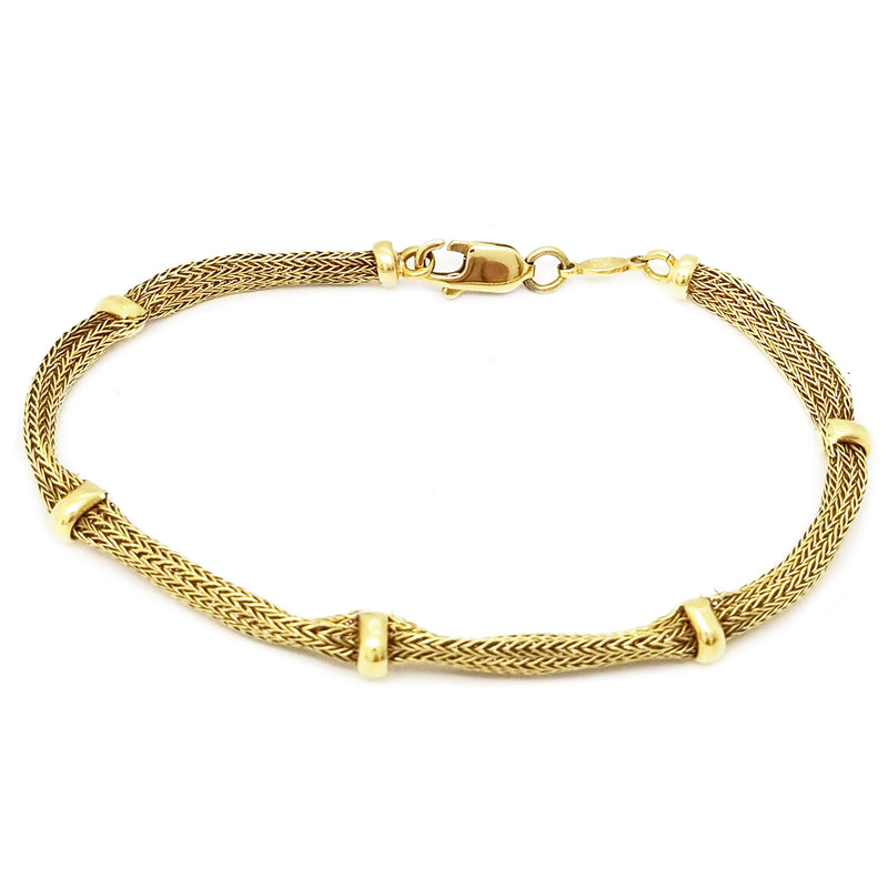 Rope With Knots Yellow Gold Bracelet (14K)