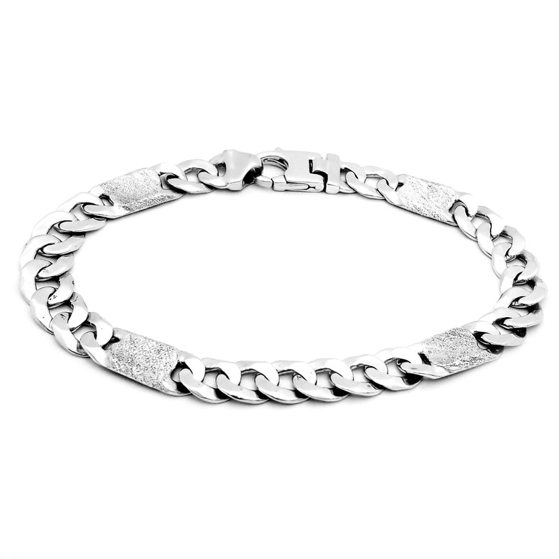 Solid Figaro Tiger-Eye Link Bracelet (14K) Popular Jewelry New York