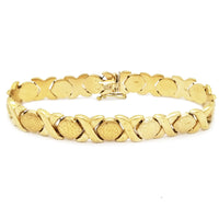 XO Mesh Design Yellow Gold Bracelet (14K)