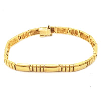 Solid Plates Yellow Gold Bracelet (14K).