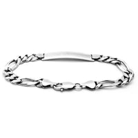 Solid Figaro ID Bracelet (14K).