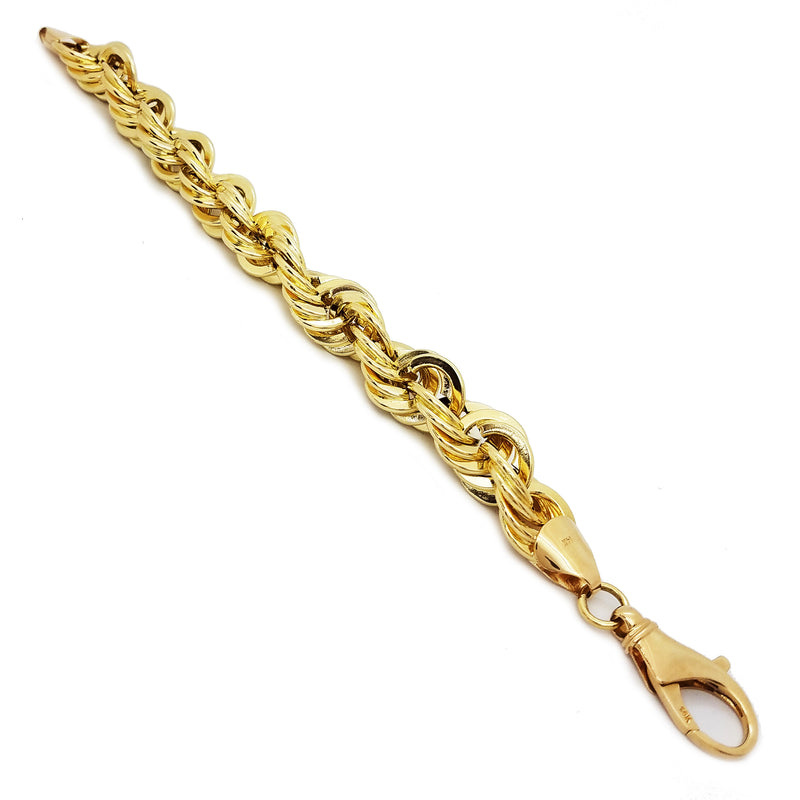 Hollowed Rope Yellow Gold Bracelet (14K)