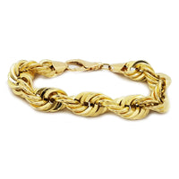 Hollowed Rope Yellow Gold Bracelet (14K).