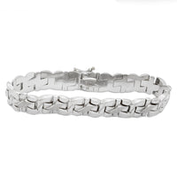 Müasir Bərk Ağ Qızıl Qolbaq (14K).