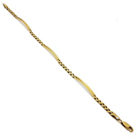 Sarı Qızılı əyri Bar Bilərzikli İtalyan Kuba (14K)