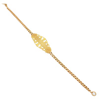 Cuban ID Yellow Gold Bracelet (18K)