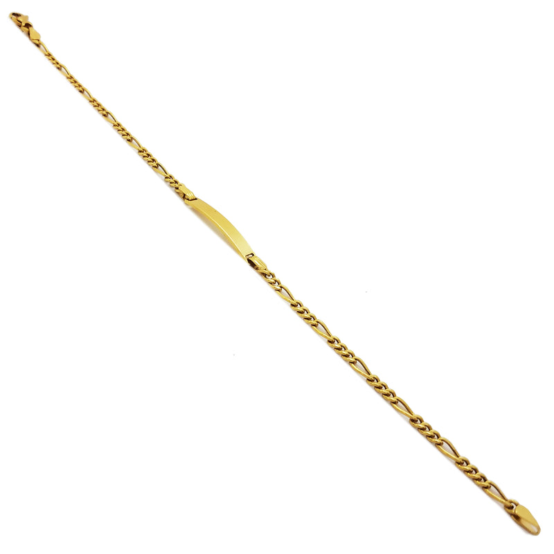 Figaro Dual Tone Gold Bracelet (18K)