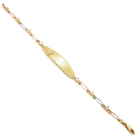 Üç Rəngli Zirkoniya Məryəm İd Qolbağı (14K).