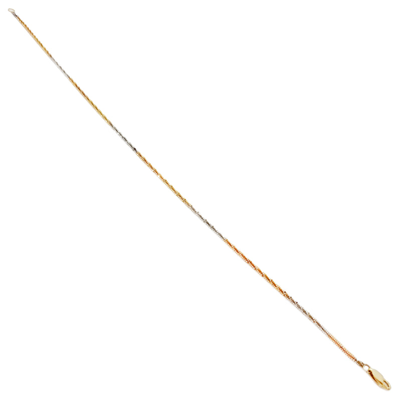 Rope Tri-Color Gold Bracelet (14K)