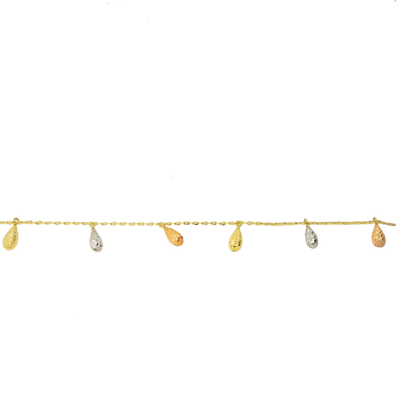 Cable Link Charm Bracelet (14K).