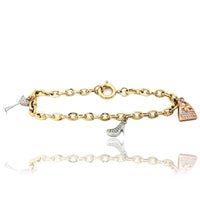 Cable Link Charm bilərzik (14K).