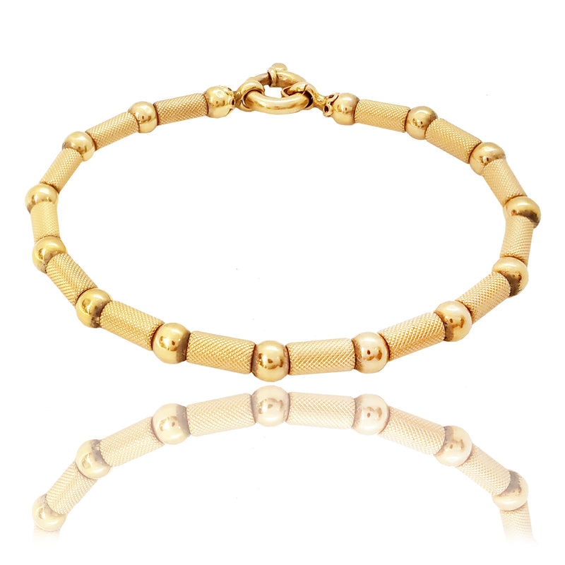 Beads & Bars Bracelet (14K) - Popular Jewelry