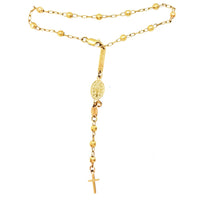 Diamond Cut Beads Rosary Bracelet (14K)