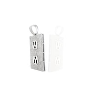 Iced-Out Electric Socket Pendant (Silver)