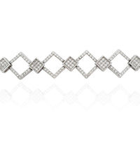 Rhomboid Tennis Bracelet (Silver)