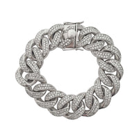 Diamond Miami-Cuban Bracelet (14K; VS+).