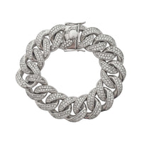 Diamond Miami-Cuban Bracelet (14K; VS+)