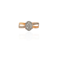 Diamond Oval Pave Engagement Ring (14K).