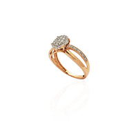 Diamond Oval Pave Engagement Ring (14K).