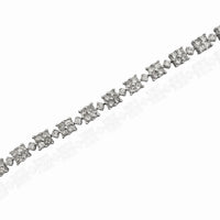 Square Diamond Tennis Bracelet (14K).