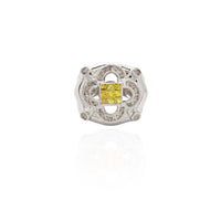 Mens Diamond Floral Interior Ring (14K)