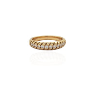 Channel-Set Diamond Tread Band (14K)