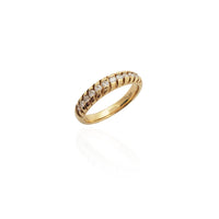Channel-Set Diamond Tread Band (14K)